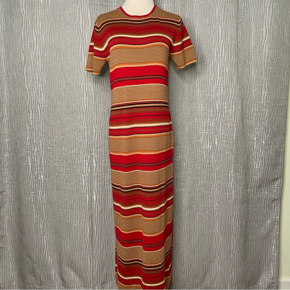 Nina Charles for Kaspar wool blend maxi sweater dress